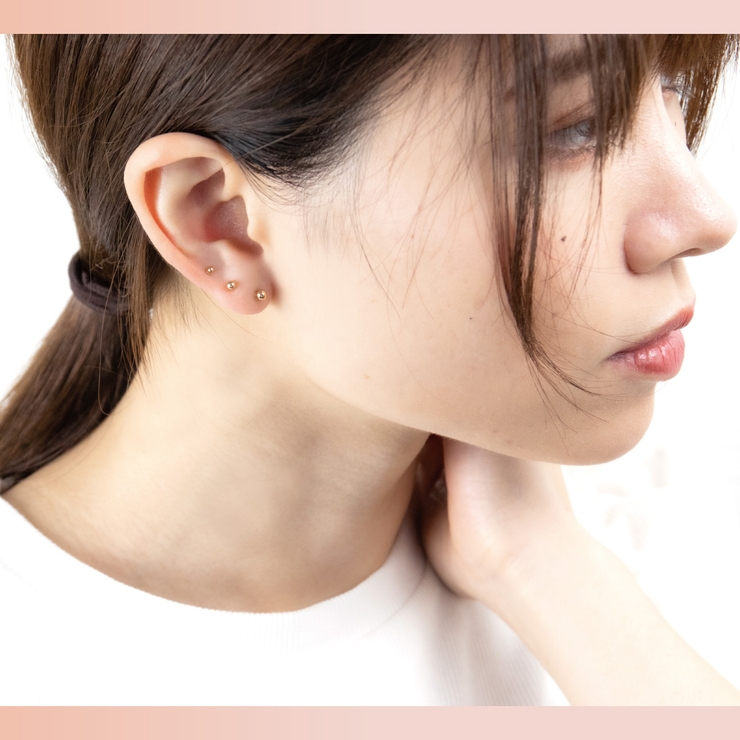 4つのカラーバリエーションと3種類の大きさ 使いやすいボールピアスのセット ノン… | アクセサリーショップPIENA | 詳細画像6 