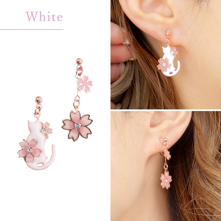 のんたん様 桜色♡♡ ロングピアス 新入荷】ピアスとイヤリング 桜の花 ワイヤフラワー ロングピアス