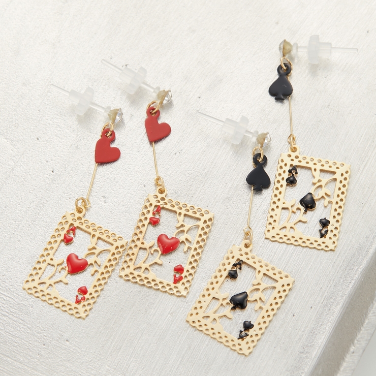 ピアス レディース ポリプロピレン樹脂ポストハートとスペードのトランプ | アクセサリーショップPIENA | 詳細画像7 