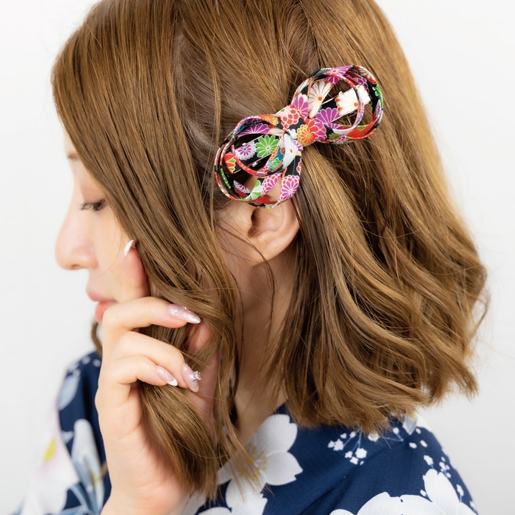 ヘアバレッタ リボン ヘアアクセサリー[品番：PENA0037427