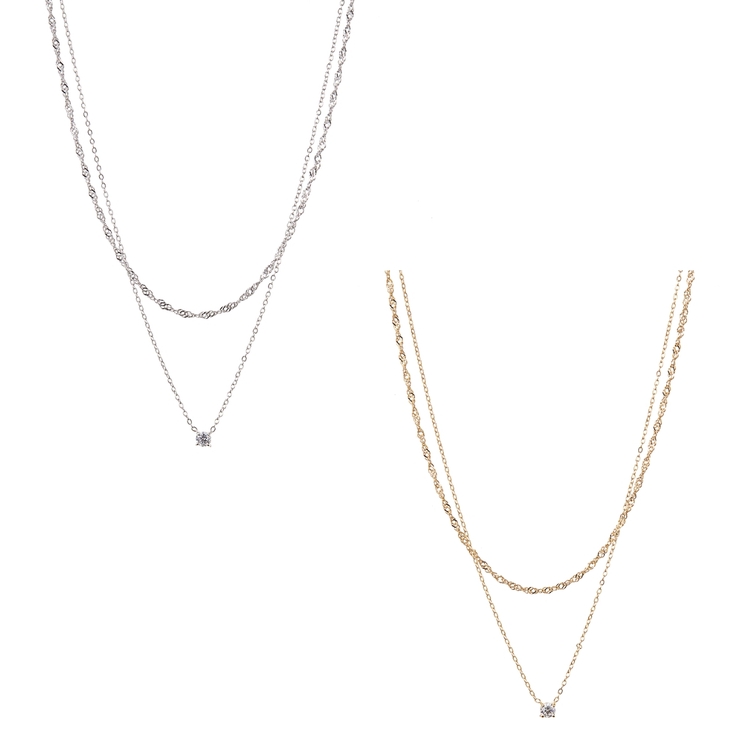 ネックレス 二連チェーン レディース | アクセサリーショップPIENA | 詳細画像16 