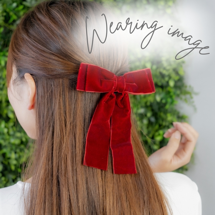 ベロア リボン バレッタ | アクセサリーショップPIENA | 詳細画像4 