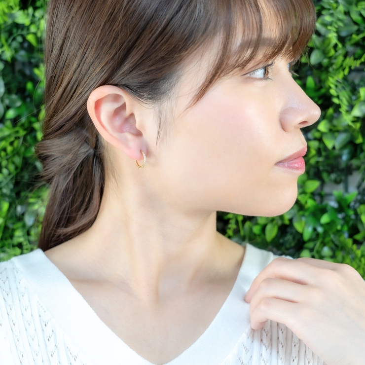 両耳フープピアス レディース サージカルステンレス | アクセサリーショップPIENA | 詳細画像4 