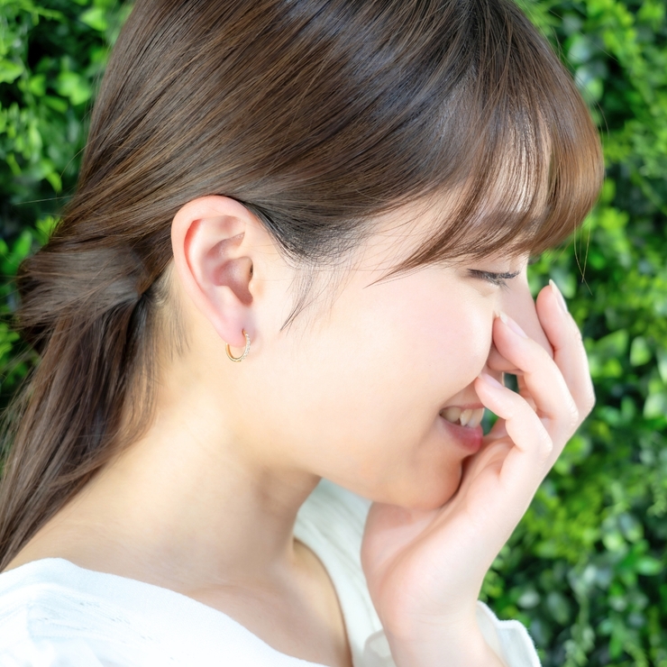 両耳フープピアス レディース サージカルステンレス | アクセサリーショップPIENA | 詳細画像6 