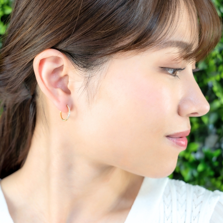 両耳フープピアス レディース サージカルステンレス | アクセサリーショップPIENA | 詳細画像5 