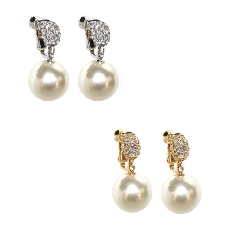 ジルコンのパヴェからパールがこぼれる napaイヤリング 渋谷109で大人気ブラ… | アクセサリーショップPIENA | 詳細画像1 