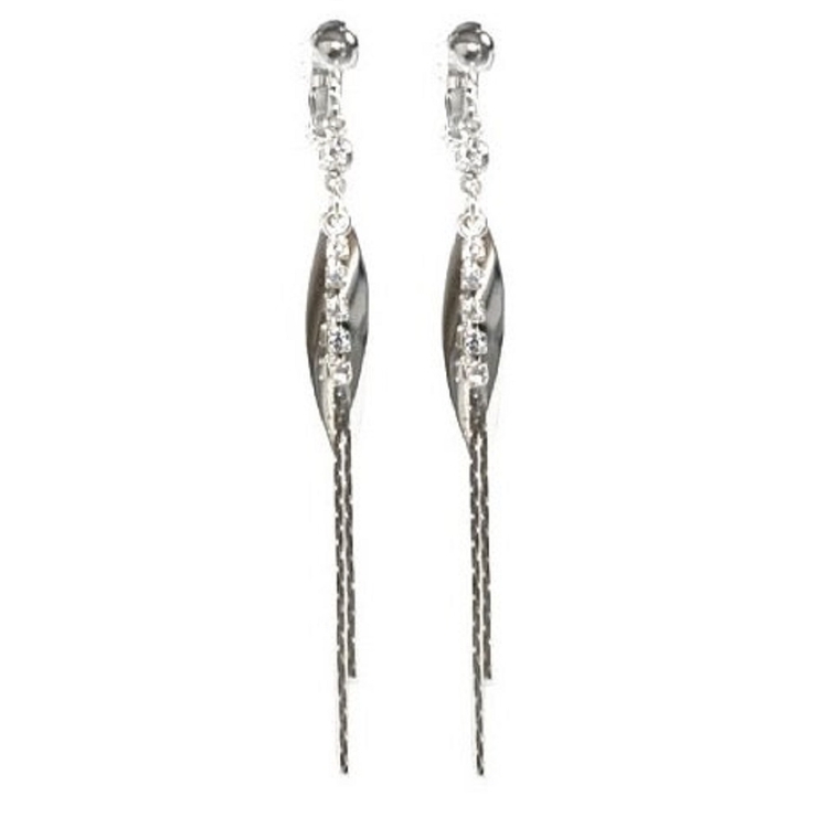 煌く光のラインとメタリックパーツのエレガントデザインnapaイヤリング 渋谷 銀… | アクセサリーショップPIENA | 詳細画像4 