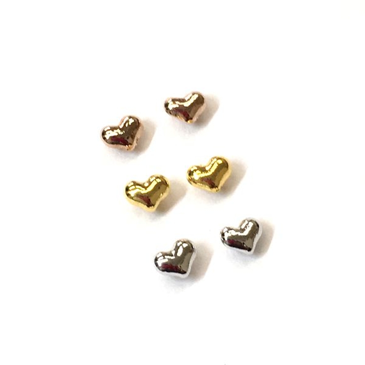 ぷっくりハートが可愛いチタンポストピアス レディース 日本製[品番 