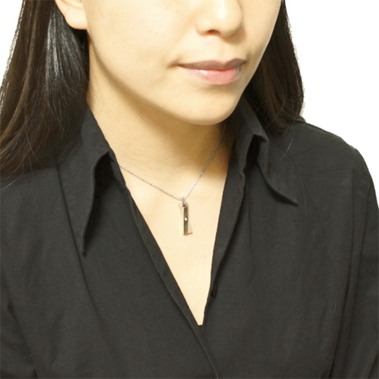 天然ダイヤモンド サージカルステンレス316L製 2つのプレートがクロスしたペン… | アクセサリーショップPIENA | 詳細画像3 