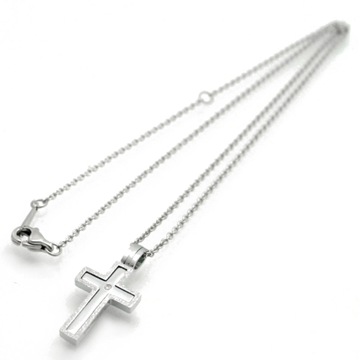 天然ダイヤモンド サージカルステンレス316L製 組み合わせ自在の2クロスペンダ… | アクセサリーショップPIENA | 詳細画像6 