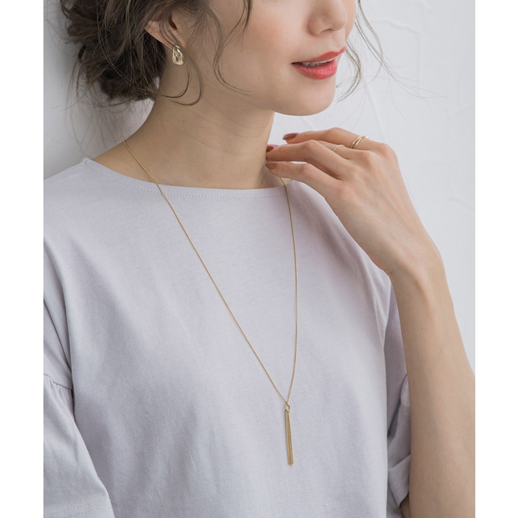 ドナテラ・ペリーニ ネックレス タッセル付き ネックレス レディース 新作 タッセルフェザーダブルチェーン