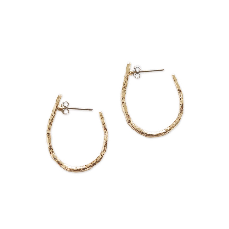 ゴールド | テクスチャーオーバルフープピアス ピアス フープ | Pierrot