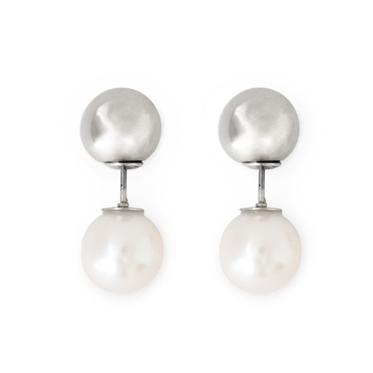 シルバー | 2wayメタルキャッチピアス ピアス 2way | Pierrot