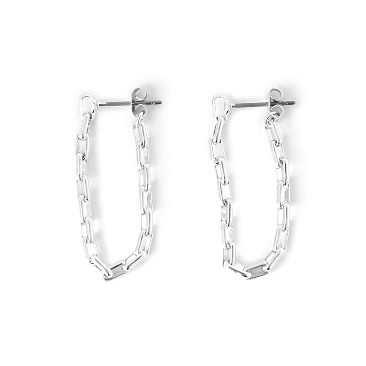 シルバー | リンクチェーンループピアス ピアス チェーン | Pierrot