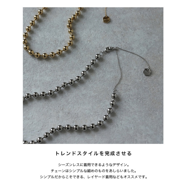 [RASW]ボールチェーンショートネックレス