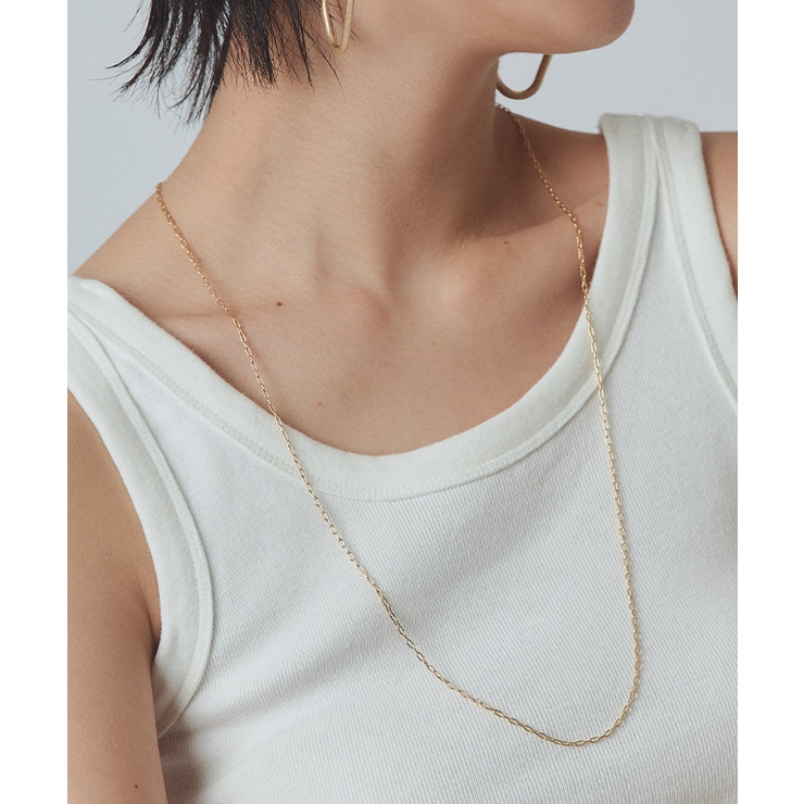 ゴールド | シンプルチェーンミドルネックレス ネックレス デザインチェーン | Pierrot