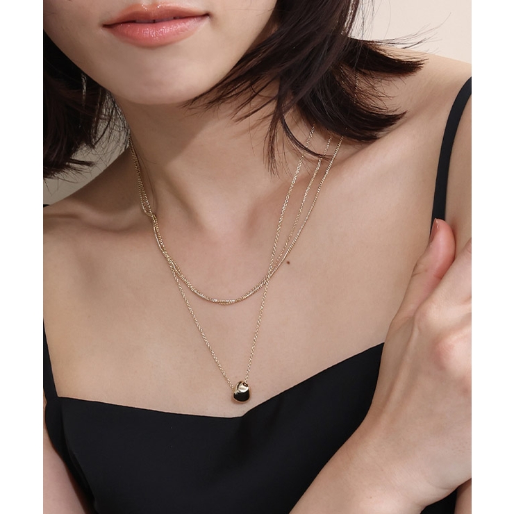 人気カラーの 2連×ワントップネックレスセット 2連[品番 ネックレス アクセサリー