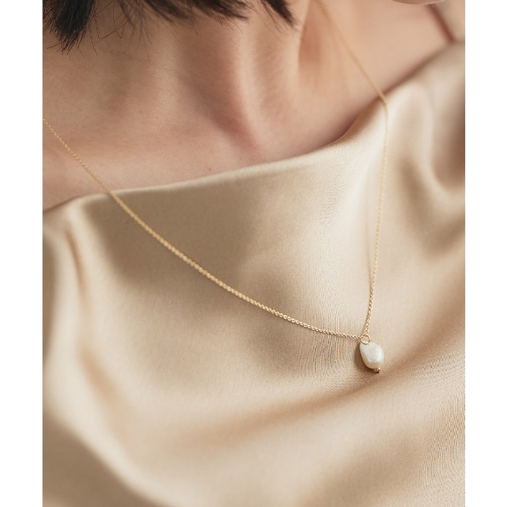 ゴールド | 淡水パールシンプルネックレス ネックレス 淡水パール | Pierrot