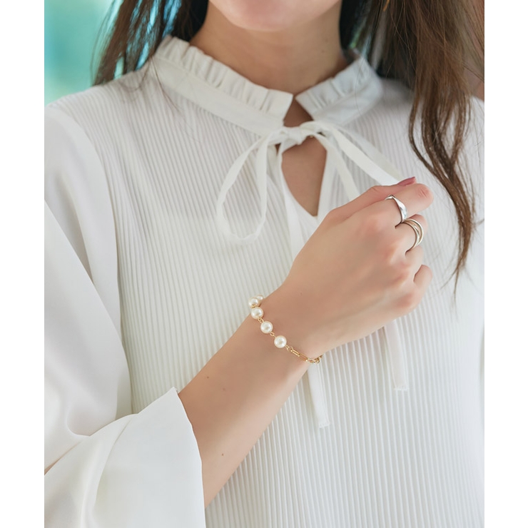 パールチェーンブレスレット ブレスレット デザインチェーン | Pierrot | 詳細画像7 