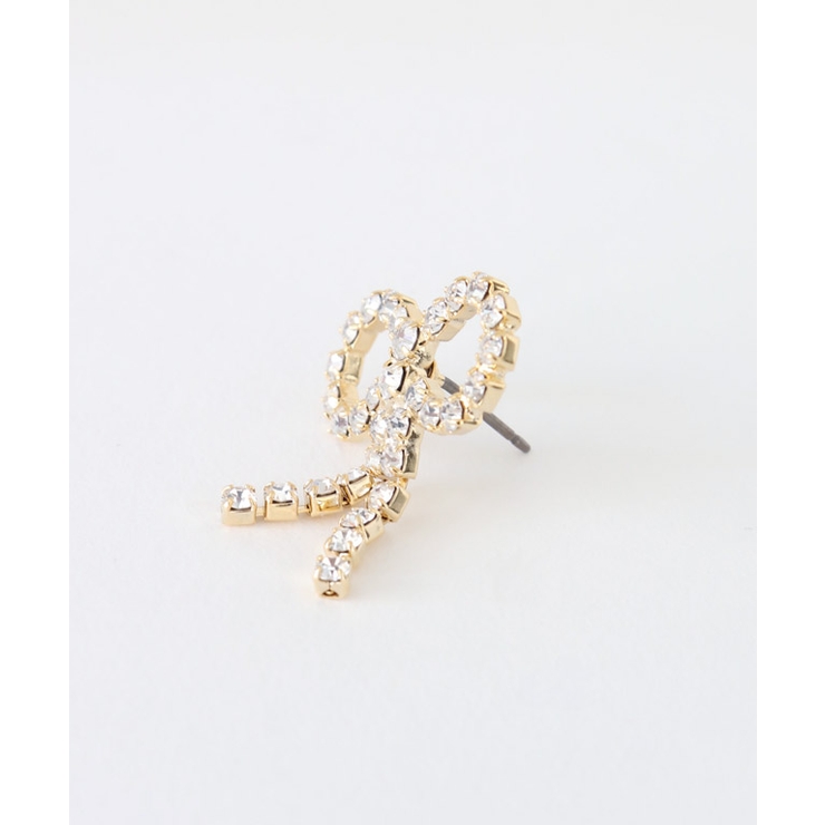 ビジューリボンピアス ピアス 本金プレーティング | Pierrot | 詳細画像4 
