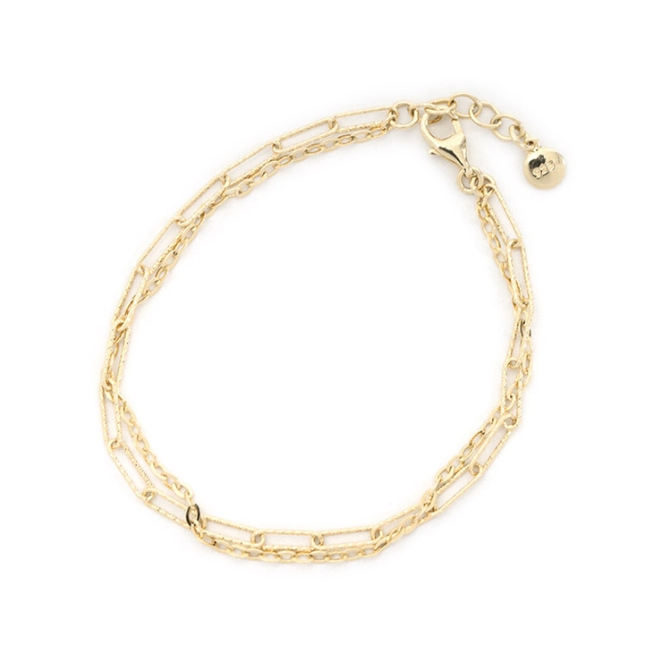 ゴールド | 2連チェーンブレスレット ブレスレット シルバー | Pierrot