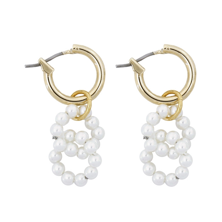 ゴールド | 2wayパールモチーフフープピアス ピアス パール | Pierrot