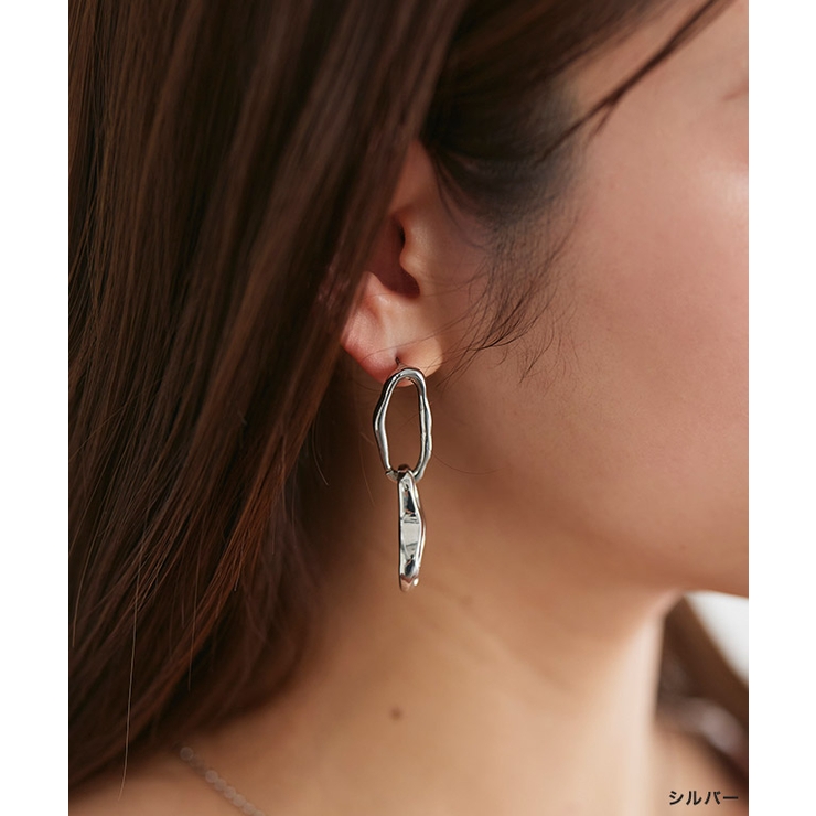 オーバルダブルリングピアス ピアス オーバルリング | Pierrot | 詳細画像8 