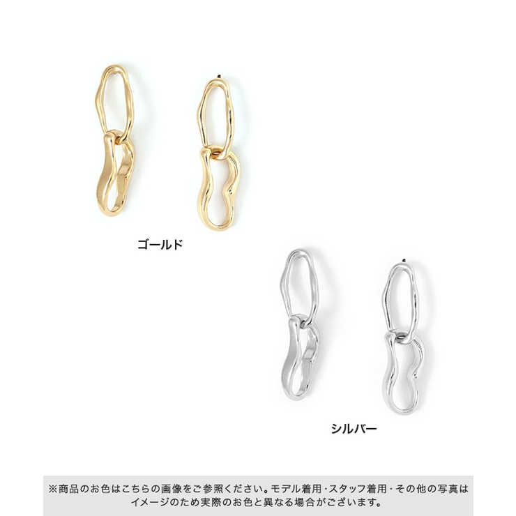 オーバルダブルリングピアス ピアス オーバルリング | Pierrot | 詳細画像4 