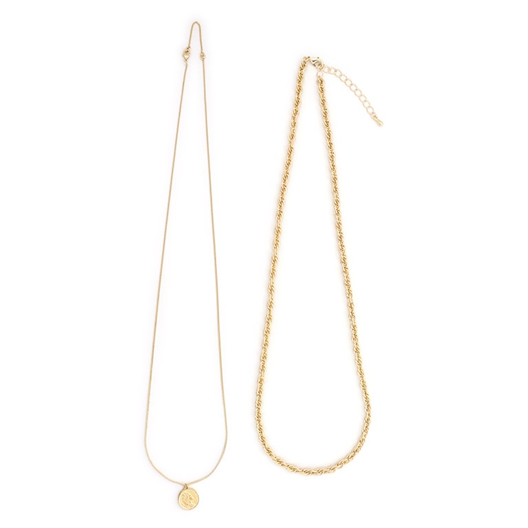 ゴールド | 3wayメダルトップネックレス ネックレス メダルトップ | Pierrot