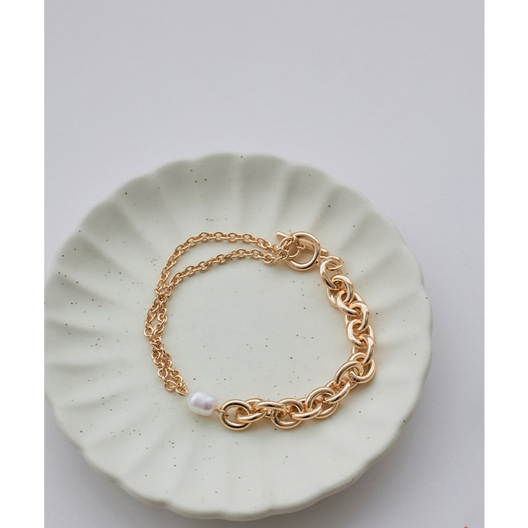 淡水パールアシメチェーンブレスレット ブレスレット アシメトリー | Pierrot | 詳細画像6 