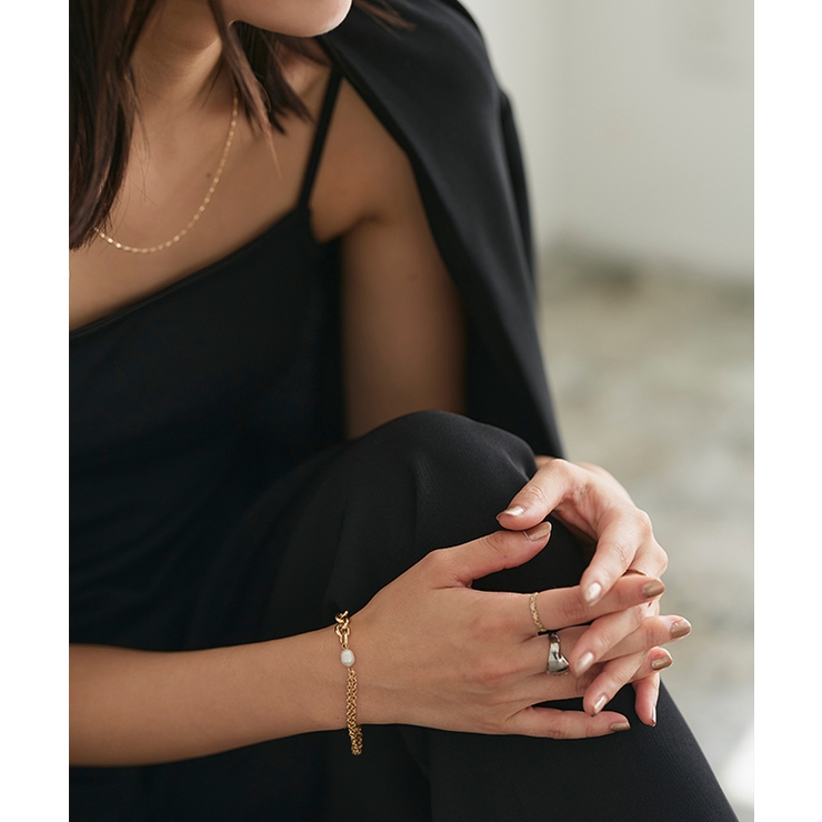 淡水パールアシメチェーンブレスレット ブレスレット アシメトリー | Pierrot | 詳細画像9 