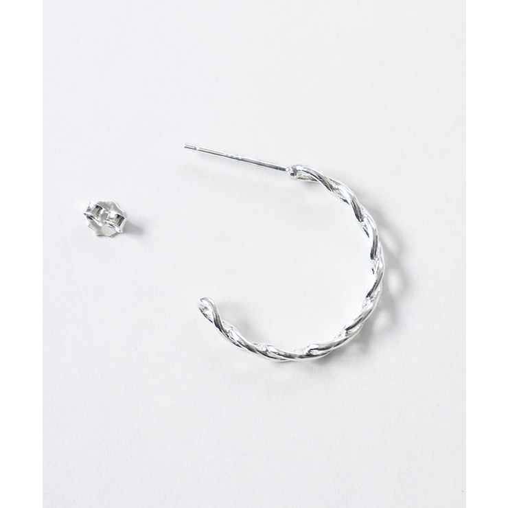 [RASW]silver925チェーンフープピアス