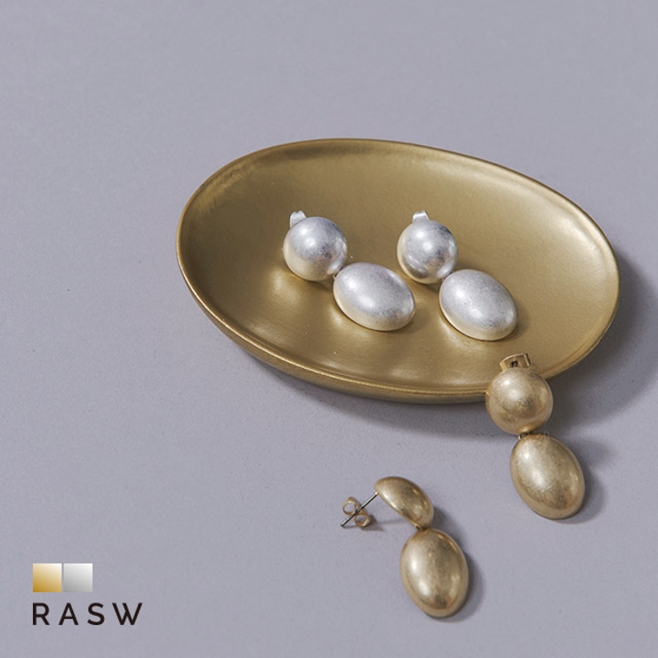 カボションキャストピアス ピアス ゴールド | Pierrot | 詳細画像1 