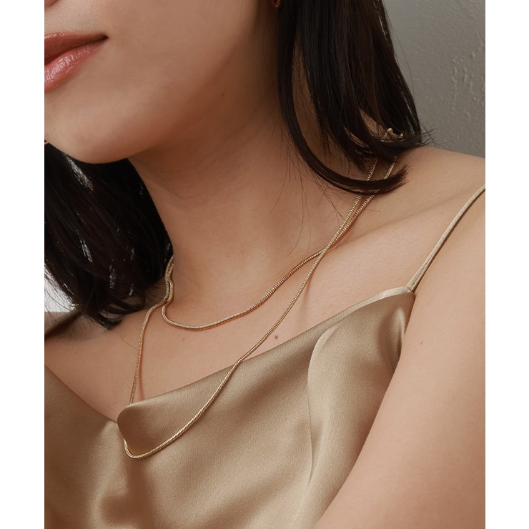 ロングスネークチェーンフックネックレス ネックレス スネークチェーン | Pierrot | 詳細画像10 