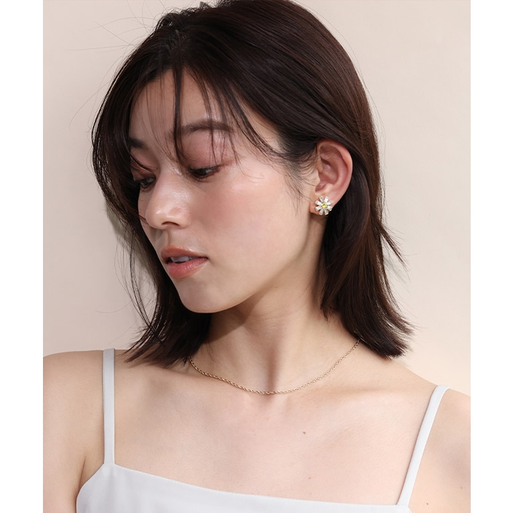 リボンチャームショートネックレス