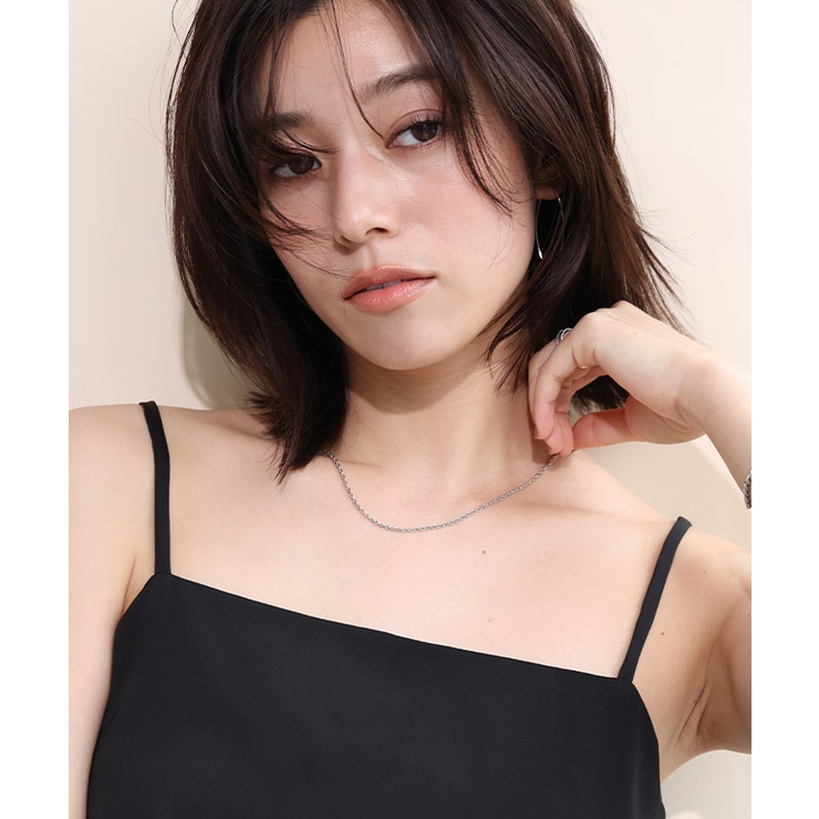 リボンチャームショートネックレス