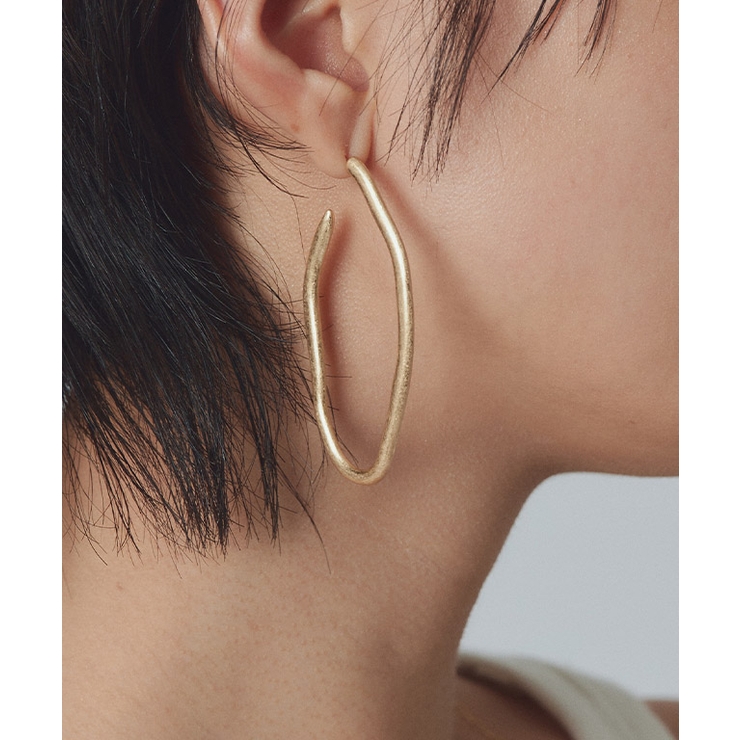 ゴールド | [RASW]アクセントオーバルフープピアス ピアス オーバル | Pierrot