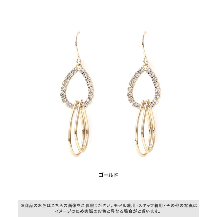ドロップストーンフックピアス クリア ビジュー | Pierrot | 詳細画像5 