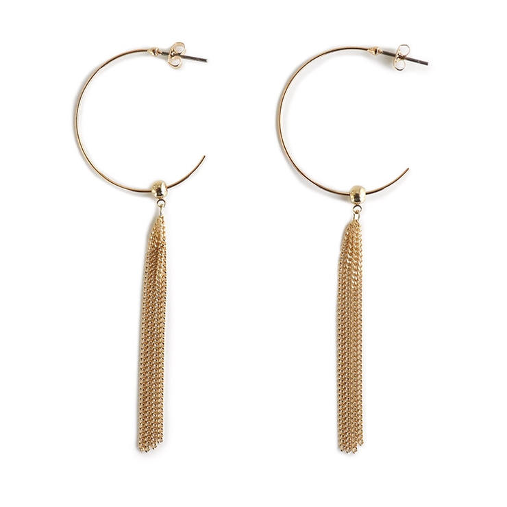 2wayタッセルフープピアス ピアス 2way タッセル フープ アクセ[品番