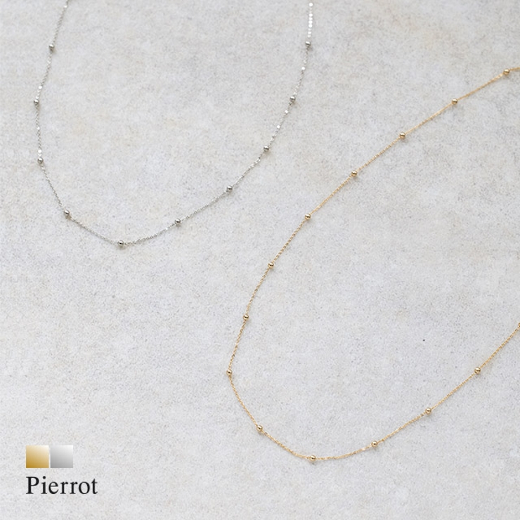 silver925ビーズデザインチェーンネックレス ネックレス ビーズ | Pierrot | 詳細画像1 