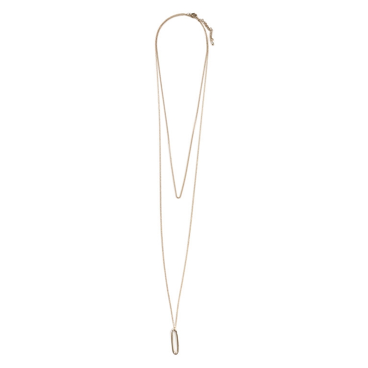 ゴールド | オーバルリング2連ネックレス ネックレス 2連 | Pierrot