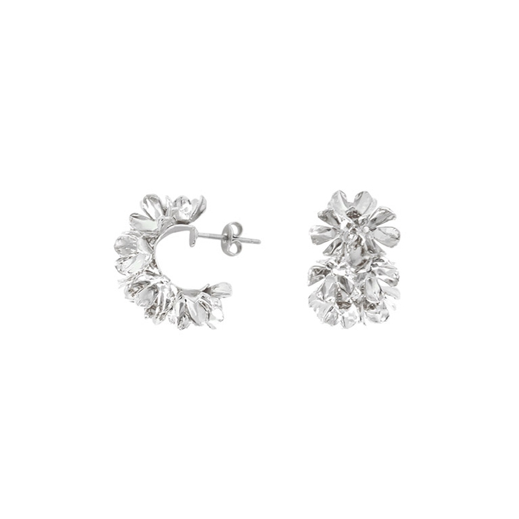 シルバー | フラワーフープピアス ピアス フープ | Pierrot