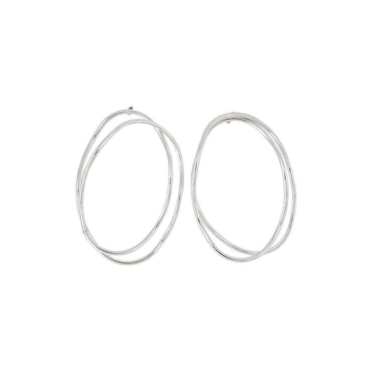 シルバー | オーバルライナーピアス ピアス アクセ | Pierrot
