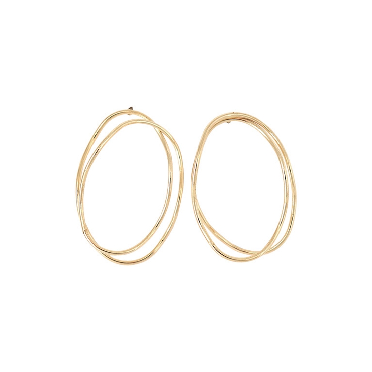 ゴールド | オーバルライナーピアス ピアス アクセ | Pierrot