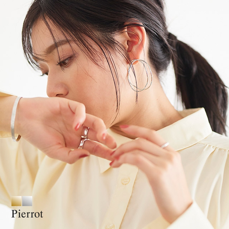 オーバルライナーピアス ピアス アクセ | Pierrot | 詳細画像1 