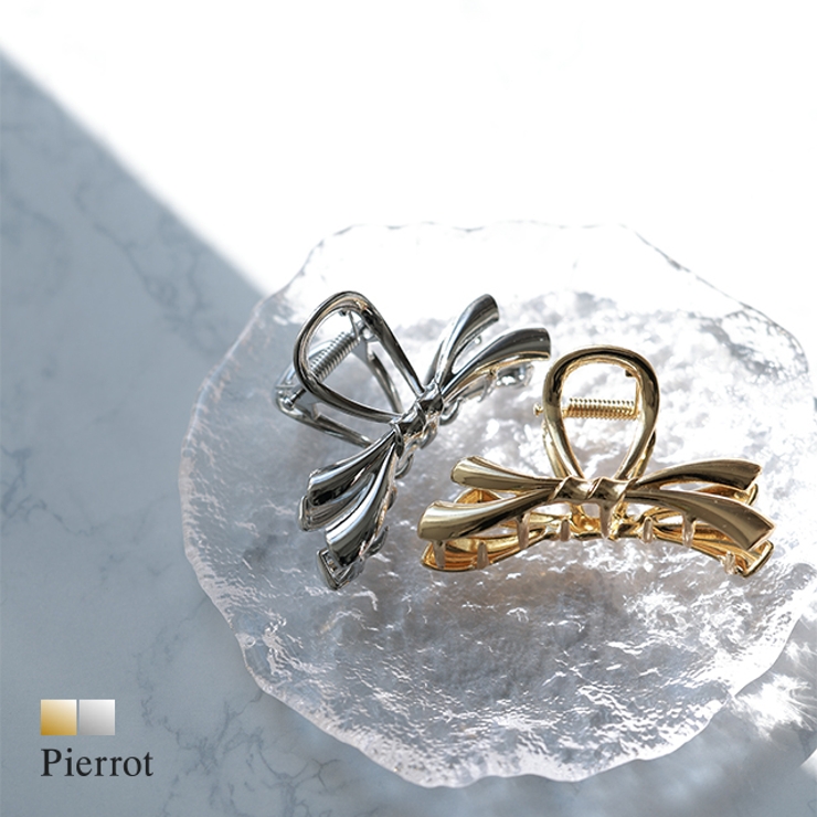 メタルリボンモチーフビッグクリップ ヘアクリップ リボンモチーフ | Pierrot | 詳細画像1 