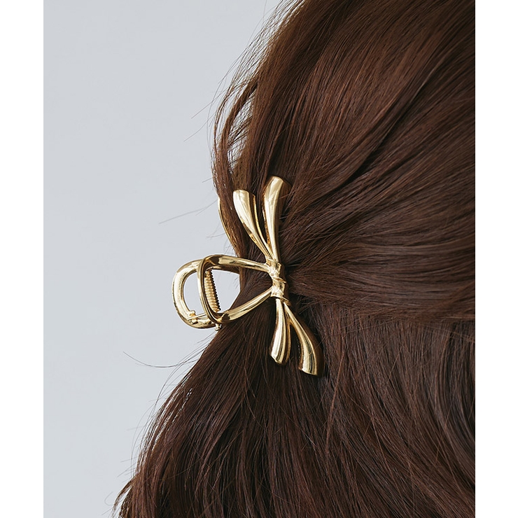 メタルリボンモチーフビッグクリップ ヘアクリップ リボンモチーフ | Pierrot | 詳細画像7 