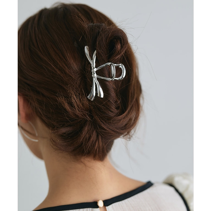 メタルリボンモチーフビッグクリップ ヘアクリップ リボンモチーフ | Pierrot | 詳細画像10 