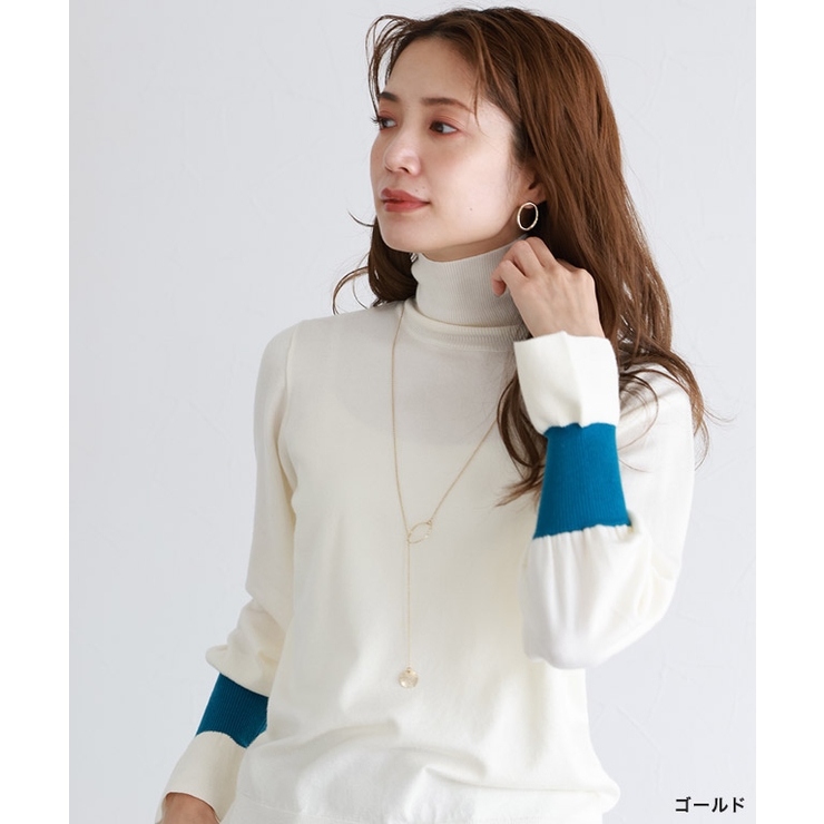 プレートツイストフープラリエット ネックレス ロング | Pierrot | 詳細画像20