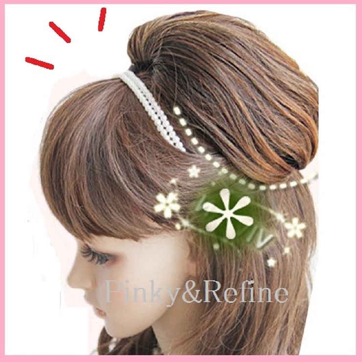 パールカチューシャヘッドアクセ ダブル使い 結婚式 | Pinky&Refine | 詳細画像1 